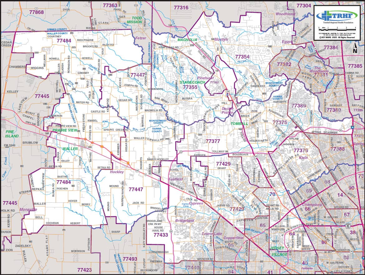 Tomball Regional Health Foundation Zip Map 2023 06